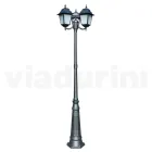 Lampione Alto 238 cm in Vetro e Alluminio Antracite Made in Italy - Scintilla Viadurini