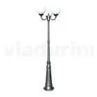 Lampione Alto 242 cm in Acrilico e Alluminio Antracite Made in Italy - Trovaantracite Viadurini