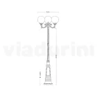 Lampione Alto 242 cm in Acrilico e Alluminio Nero Made in Italy - Trovanero Viadurini