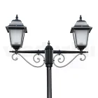 Lampione Alto 255 cm in Vetro e Alluminio Antracite Made in Italy - Scintilla Viadurini