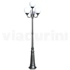 Lampione Alto 270 cm in Acrilico e Alluminio Antracite Made in Italy - Trovaantracite Viadurini