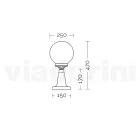 Lampione Alto 47 cm in Acrilico e Alluminio Antracite Made in Italy - Trovaantracite Viadurini