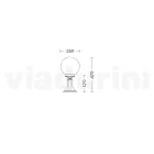 Lampione Alto 47 cm in Acrilico e Alluminio Bianco Made in Italy - Trovabianco Viadurini