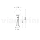 Lampione Alto 69 cm in Acrilico e Alluminio Antracite Made in Italy - Trovaantracite Viadurini