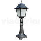 Lampione Alto 76 cm in Vetro e Alluminio Antracite Made in Italy - Scintilla Viadurini