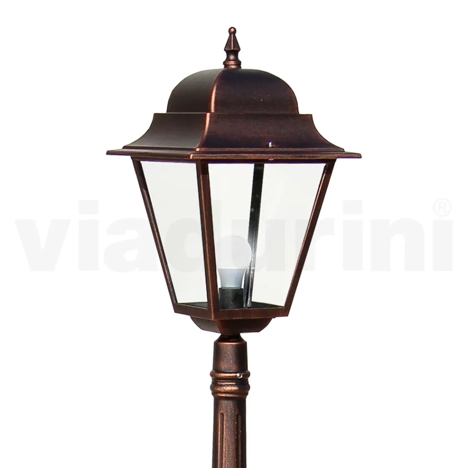 Lampione da Esterno Alto 161 cm in Vetro e Alluminio Pressofuso - Alchimista Viadurini