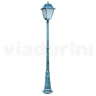 Lampione da Esterno Alto 222 cm in Vetro e Alluminio Pressofuso - Alchimista Viadurini