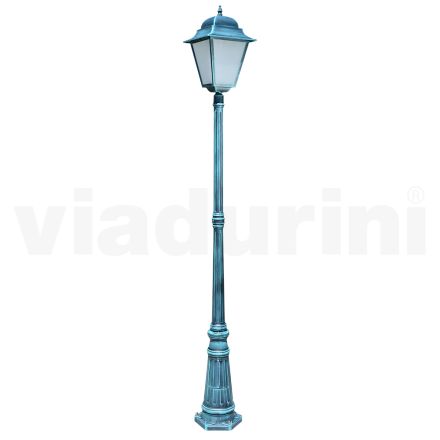 Lampione da Esterno Alto 222 cm in Vetro e Alluminio Pressofuso - Alchimista Viadurini