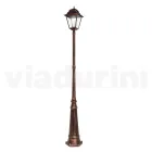 Lampione da Esterno Alto 252 cm in Vetro e Alluminio Pressofuso - Alchimista Viadurini