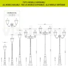 Lampione da Esterno Alto 259 cm in Vetro e Alluminio Pressofuso - Alchimista Viadurini