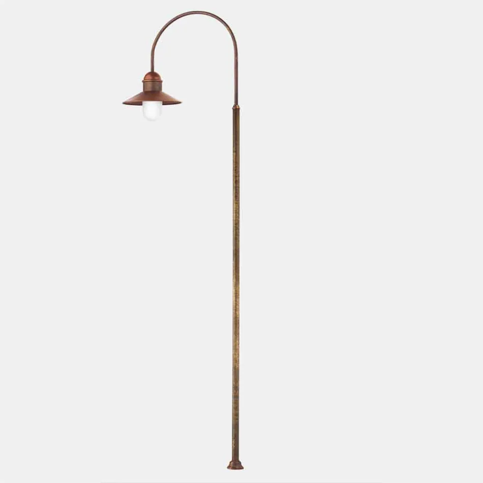 Lampione da Giardino con Arco Alto o Basso Ottone e Rame - Bordo by Il Fanale Viadurini