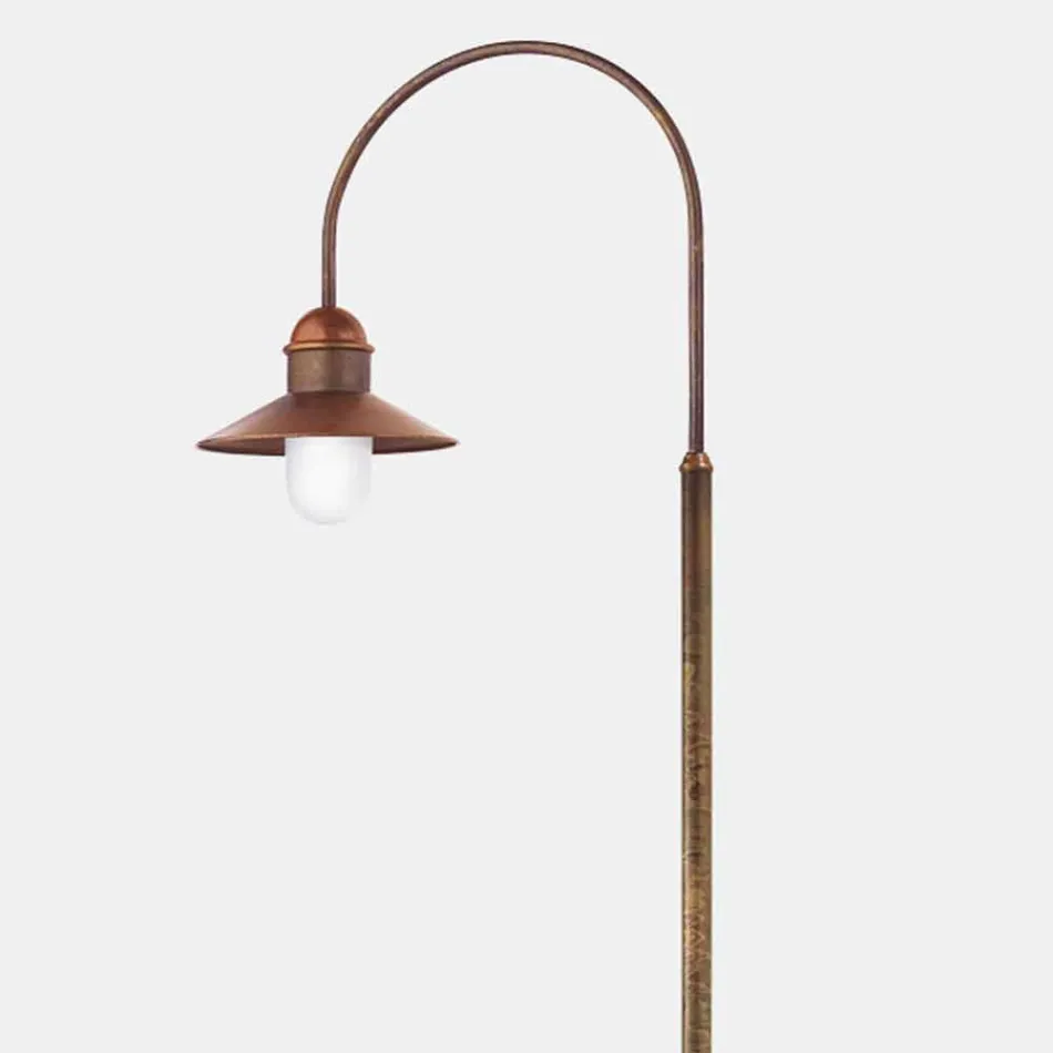 Lampione da Giardino con Arco Alto o Basso Ottone e Rame - Bordo by Il Fanale Viadurini