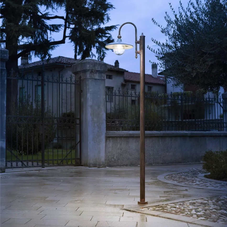 Lampione da Giardino in Alluminio a 1 o 2 o 3 Luci Design - Campobasso Viadurini