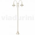 Lampione da giardino in alluminio pressofuso bianco made Italy, Anusca