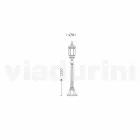 Lampione da giardino in alluminio pressofuso made in Italy, Anika Viadurini