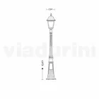 Lampione da giardino in alluminio pressofuso made in Italy, Aquilina Viadurini