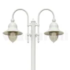Lampione da Giardino Vintage 2 Luci in Alluminio Made in Italy - Cassandra Viadurini