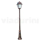 Lampione Giardino Stile Vintage in Alluminio e Vetro Made in Italy - Doroty Viadurini