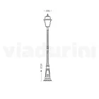 Lampione Giardino Stile Vintage in Alluminio e Vetro Made in Italy - Doroty Viadurini