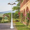 Lampione Vintage a 3 Luci in Alluminio e Ottone Made in Italy - Adela