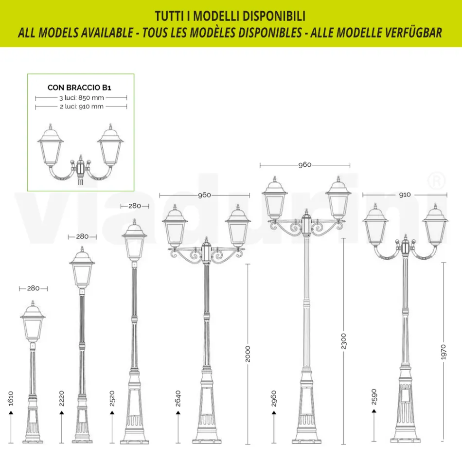 Lanterna da Esterno in Vetro e Alluminio in 5 Diverse Finiture - Alchimista Viadurini