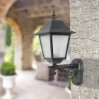 Lanterna da Muro in Alluminio Pressofuso e Diffusore in Vetro - Scintilla Viadurini