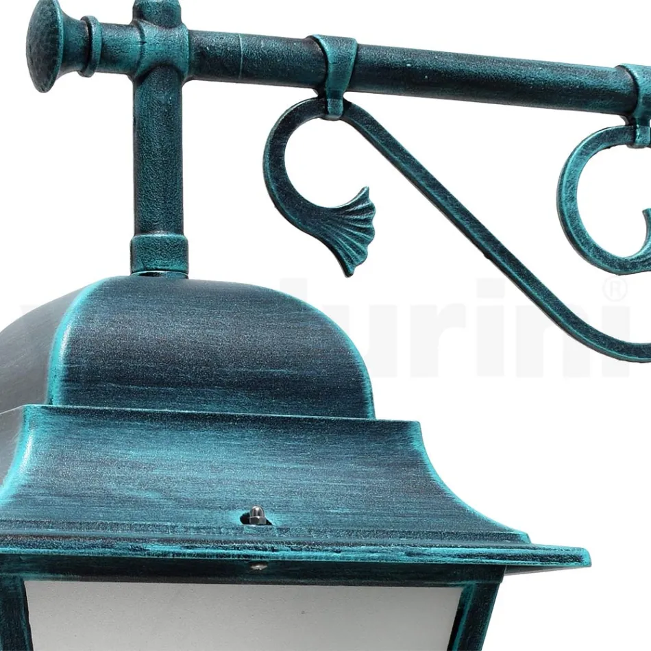 Lanterna da Muro per Esterno in Alluminio e Vetro Sabbiato - Alchimista Viadurini