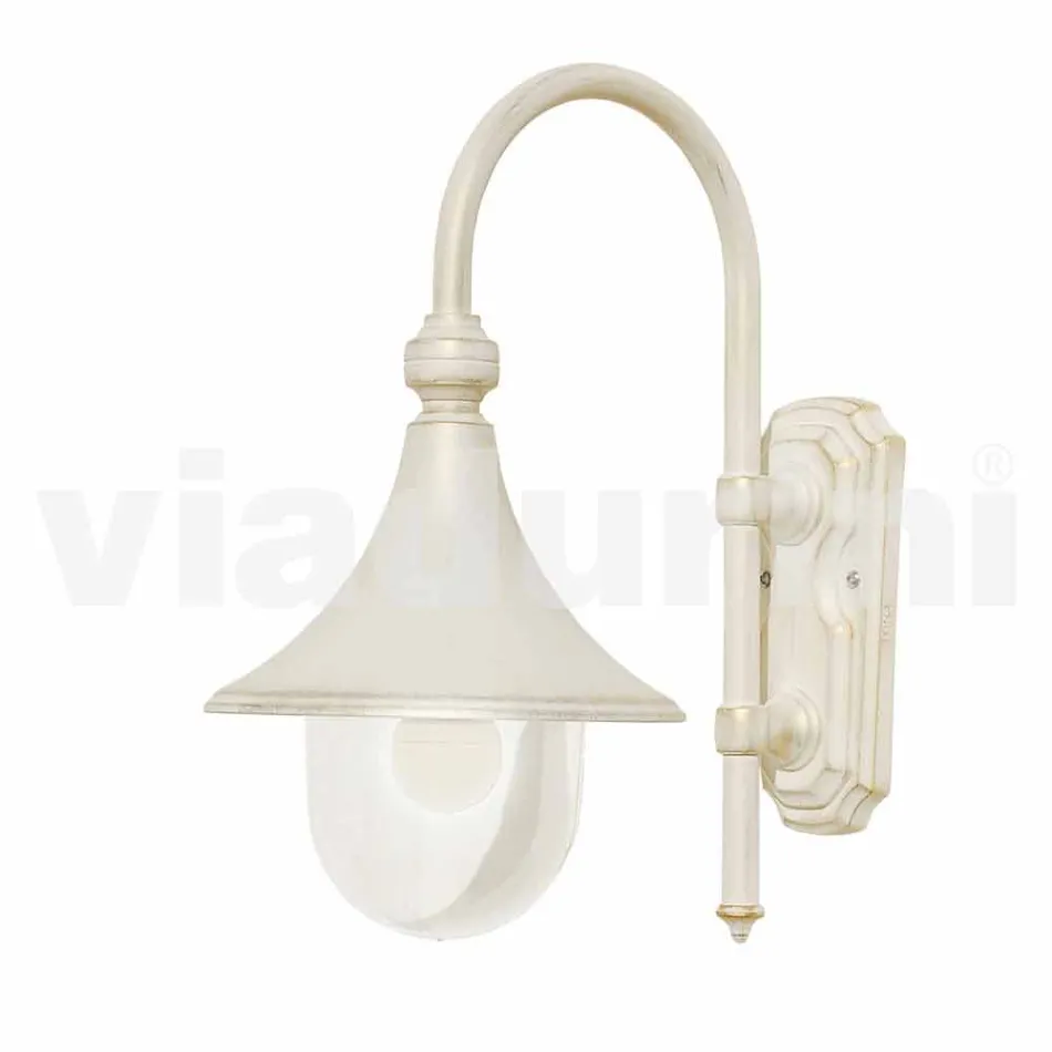 Lanterna da parete da esterno in alluminio bianco made in Italy,Anusca Viadurini