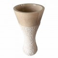 Lavabo a colonna bianco in pietra naturale Iris, pezzo unico di design