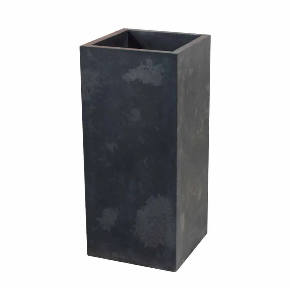 Lavabo a Colonna in Pietra Naturale Nero Balik Viadurini