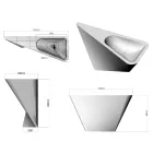 Lavabo a colonna moderno realizzato artigianalmente Mullet Viadurini