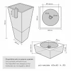 Lavabo a Colonna Piramidale in Pietra Naturale Beige Nias Viadurini