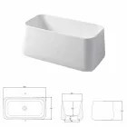 Lavabo Alto da Appoggio Moderno in Ceramica Made in Italy Oliena Viadurini