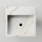 Lavabo Bagno a Colonna in Gres Porcellanato Realizzato in Italia - Baia Viadurini
