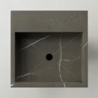 Lavabo Bagno a Colonna in Gres Porcellanato Realizzato in Italia - Baia Viadurini