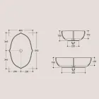 Lavabo Bagno da Appoggio in Ceramica Lucida Realizzato in Italia - Oscar Viadurini