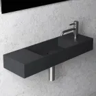 Lavabo Bagno da Appoggio o Parete in Ceramica Realizzato in Italia - Act Viadurini