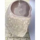 Lavabo bagno design a colonna in pietra naturale Mare, pezzo unico Viadurini