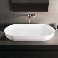 Lavabo bagno da appoggio design moderno Dalmine Maxi, fatto in Italia
