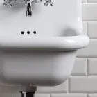 Lavabo Bagno Freestanding in Ceramica Bianca e Colorata 42 cm - Meridiano Viadurini