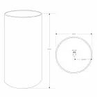 Lavabo Bagno Freestanding in Resina Bianca dalla Forma Cilindrica - Libertino Viadurini