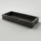 Lavabo Bagno in Gres Porcellanato Effetto Marmo Made in Italy - Ludmilla Viadurini