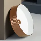 Lavabo Bagno in Grès Porcellanato Tornito a Mano Made in italy - Freccette Viadurini