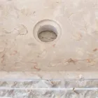 Lavabo bianco da appoggio Cora ovale, fatto a mano Viadurini