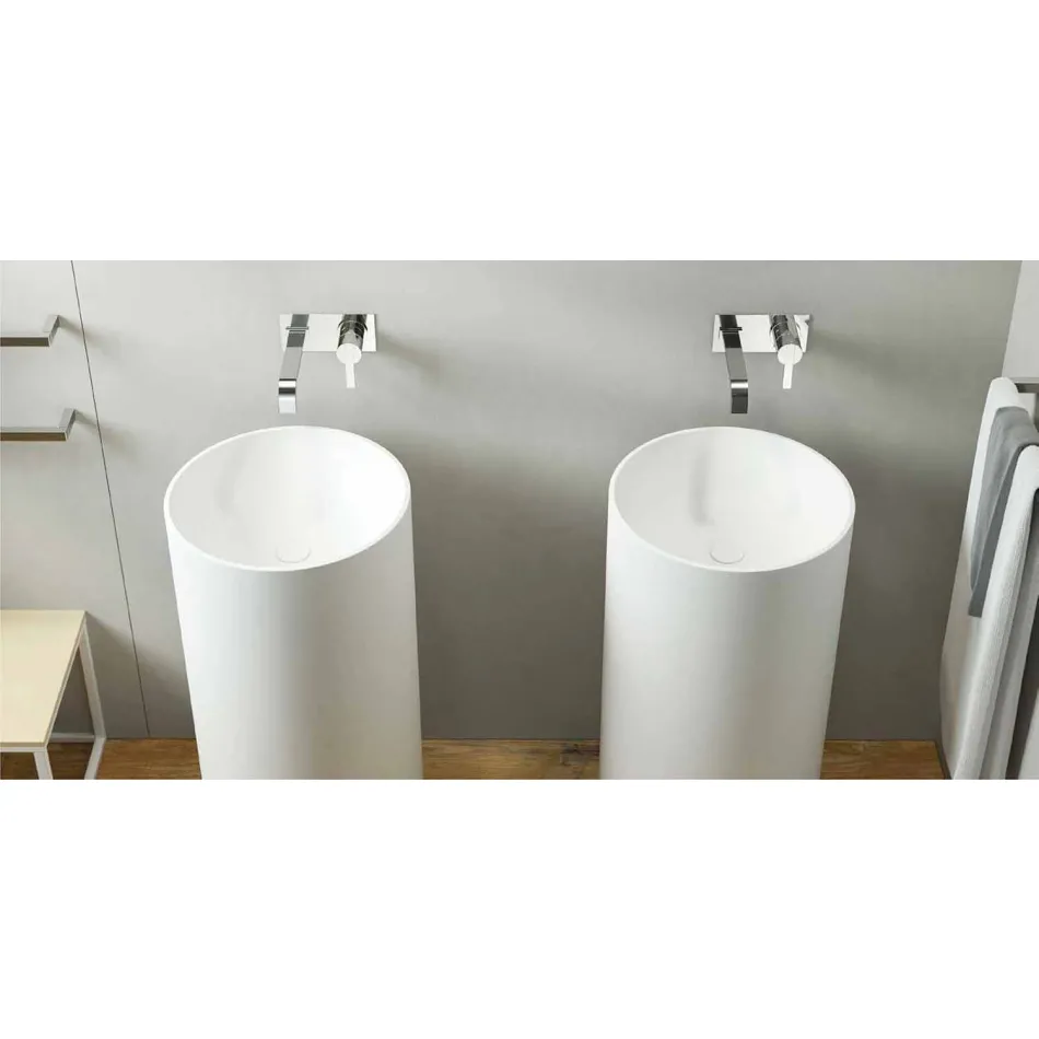 Lavabo cilindrico freestanding da terra prodotto in Italia, Rumo Viadurini