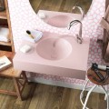 Lavabo circolare a sospensione in Luxolid fatto in Italia,Ruffano