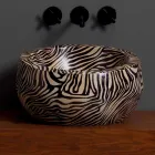 Lavabo circolare moderno da appoggio in ceramica made in Italy Elisa Viadurini
