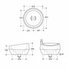 Lavabo circolare moderno da appoggio in ceramica made in Italy Elisa Viadurini