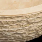 Lavabo da appoggio bianco in pietra naturale Finn, pezzo unico Viadurini