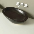 Lavabo da appoggio di design ceramica pitone nero made in Italy Glossy